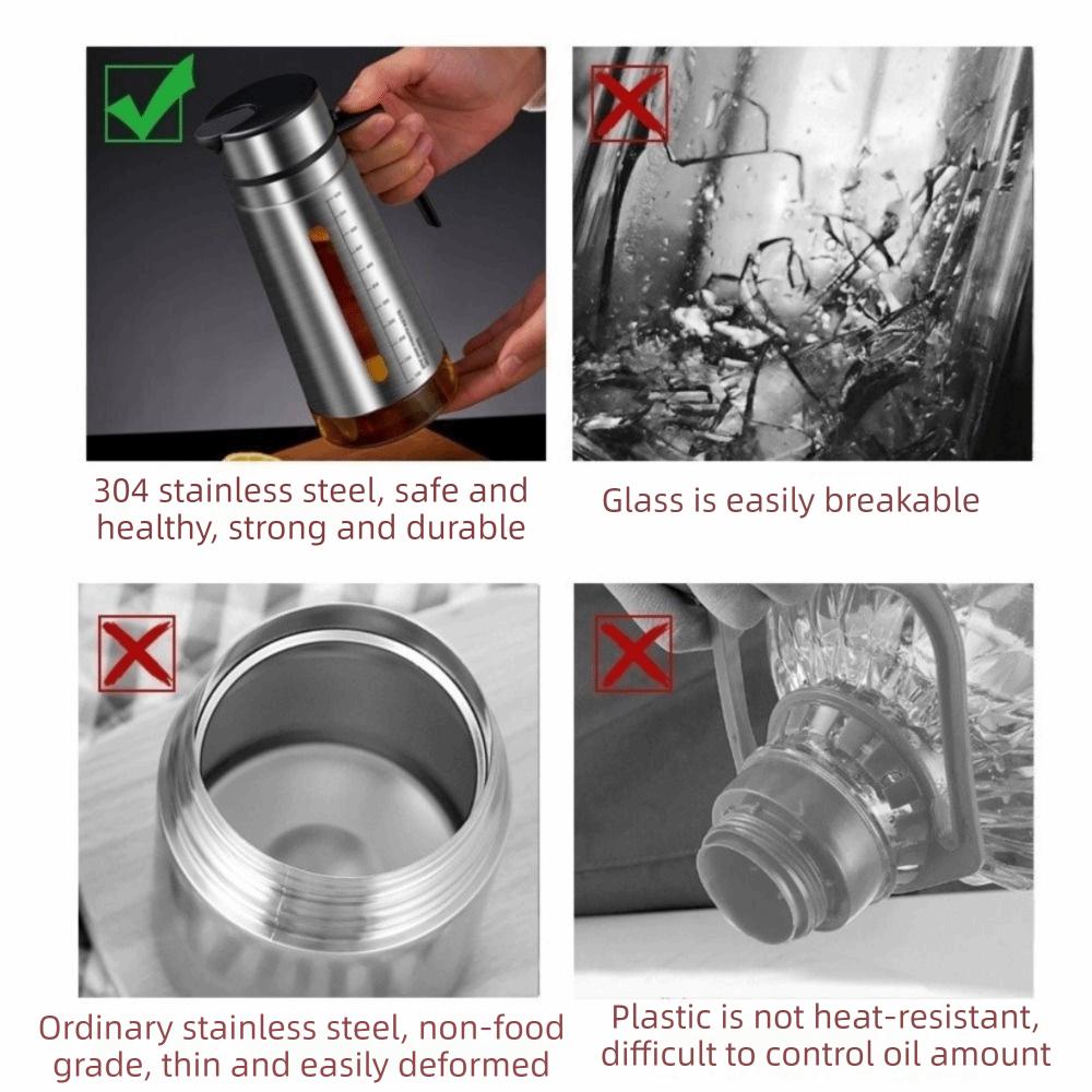 Automatisch öffnende und schließende Schwerkraft-Gewürzflasche Edelstahl-Ölflasche Soja Essig