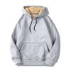 Women Fall Winter Hoodie Thick Fleece Lined Hooded Long Sleeves with Pocket Solid Color Loose Elastic Cuffs Drawstring Sport Coat