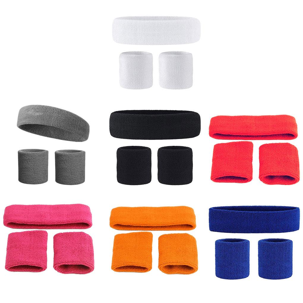 Adjustable Fit Sports Headband Suitable For All Sports Sports Headband And Wrist Sweatbands