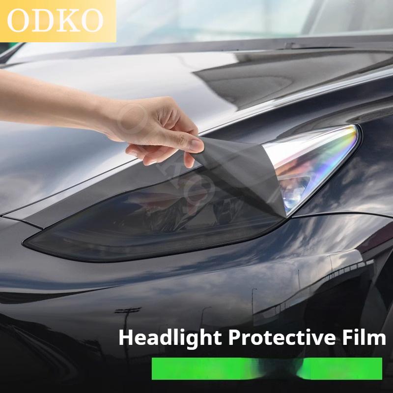 For Tesla Model 3 Y X S - Pre-cut PPF Car Headlight Protective Film TPU Rearview Mirror Transparent Scratch Resistant