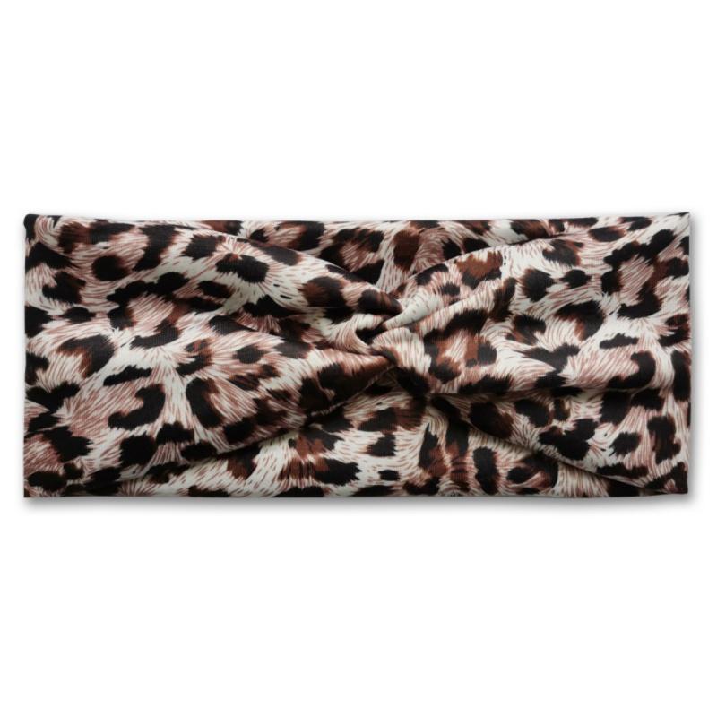 

Леопардова пов язка для волосся жіноча бавовняна еластична з принтом спортивна для йоги фітнесу вологопоглинаюча пов язка блакитний леопард