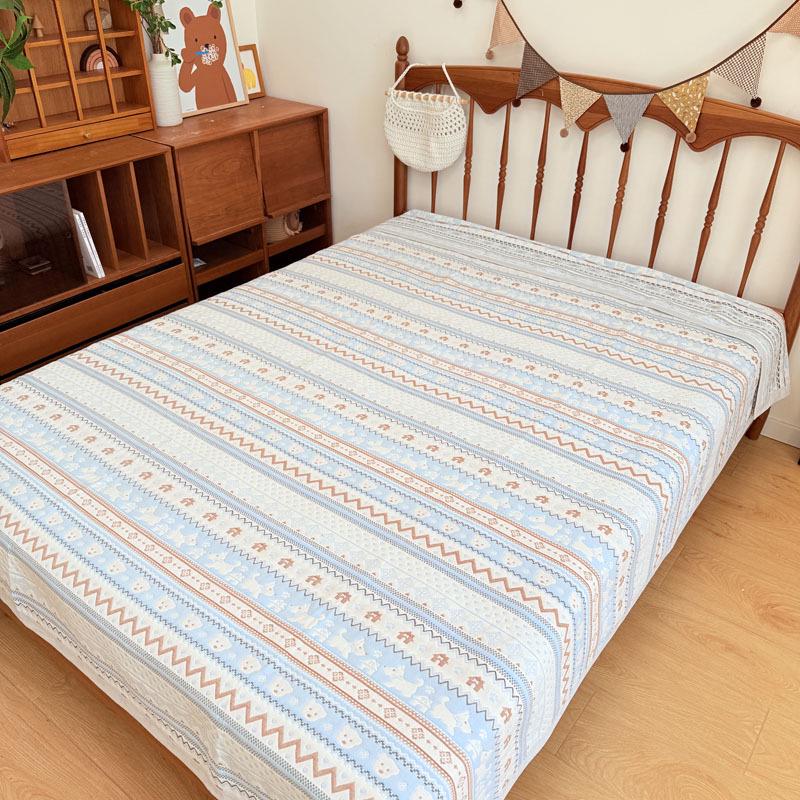 Pure Cotton Six-Layer Gauze Mat: Cool, Soft, and Thick - Perfect for All Seasons, Babies, and Dorm Beds