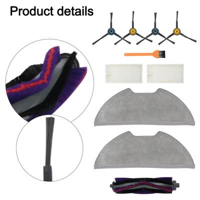 For M9 For Eureka NERE10s E10S For Obode A8 Main Side Brush Filter Mop Cloth Kit Vacuum Cleaner Accessories / Spare To Replace