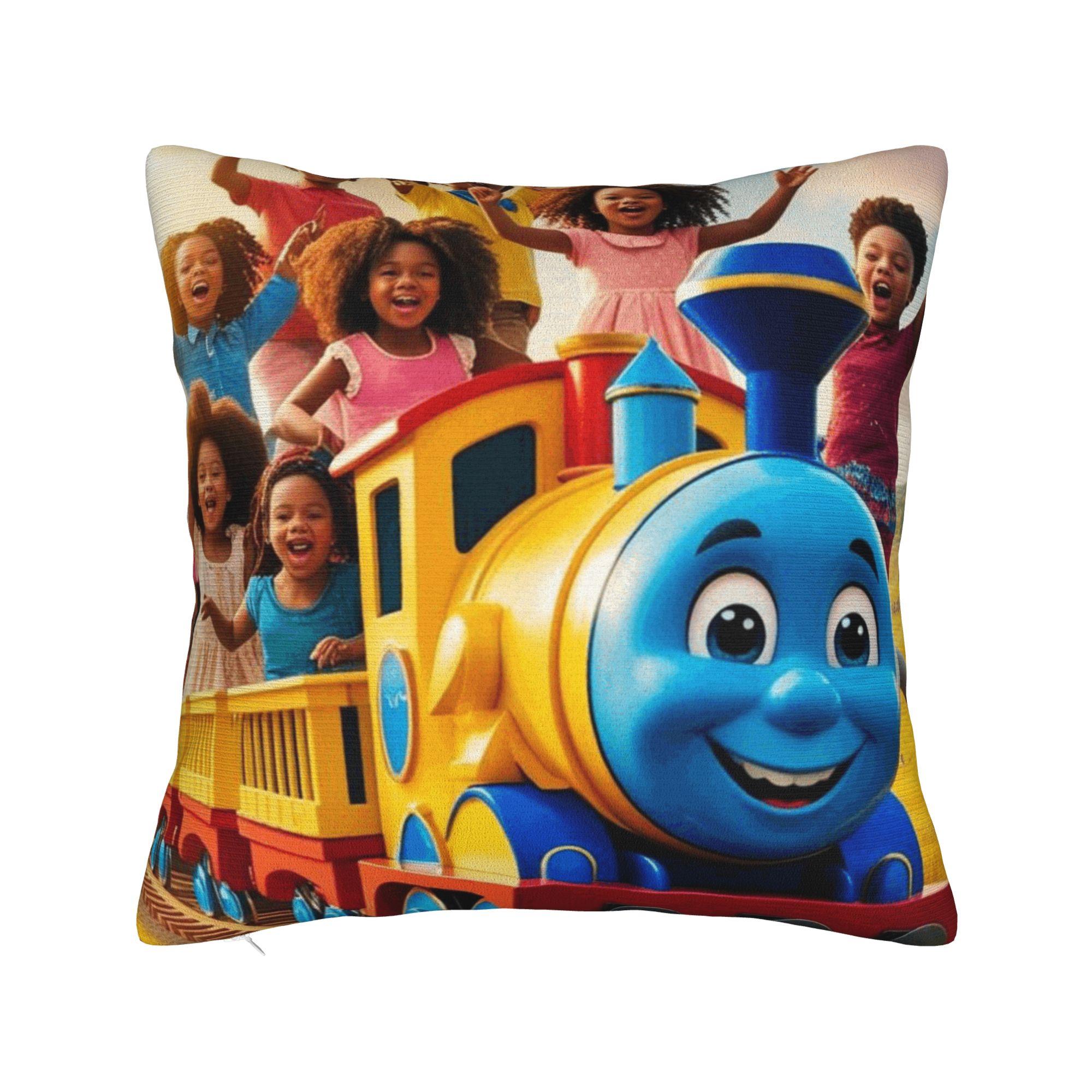 

Pillow Case Cartoon Trains Man Design Pillow Cover For Wedding Party Home Decor Funny Pillowcases 12x12Inch
