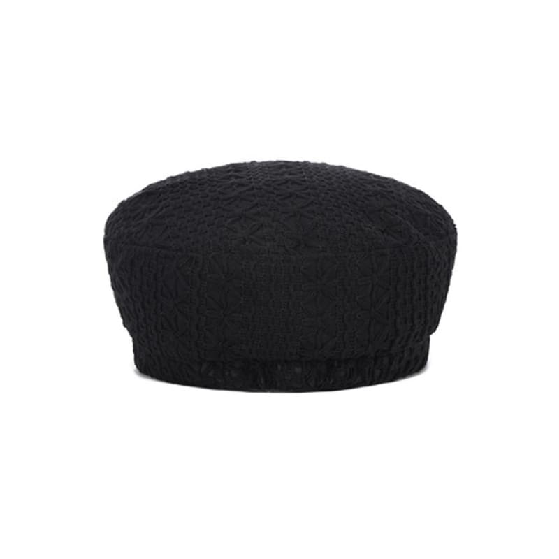 VARZAR Epoxy Stud See-Through Beret Black
