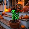 Luminous Outdoor Halloween Decorations Skeleton Cat Garden Stake, Glow in The Dark Ornament, Spooky Black Lawn Decor Acrylic Yard Art Stake