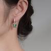 Exquisite Butterfly Zircon Earrings With Twelve Birthstones Fashionable And Simple Ear Clips Jewelry For Women