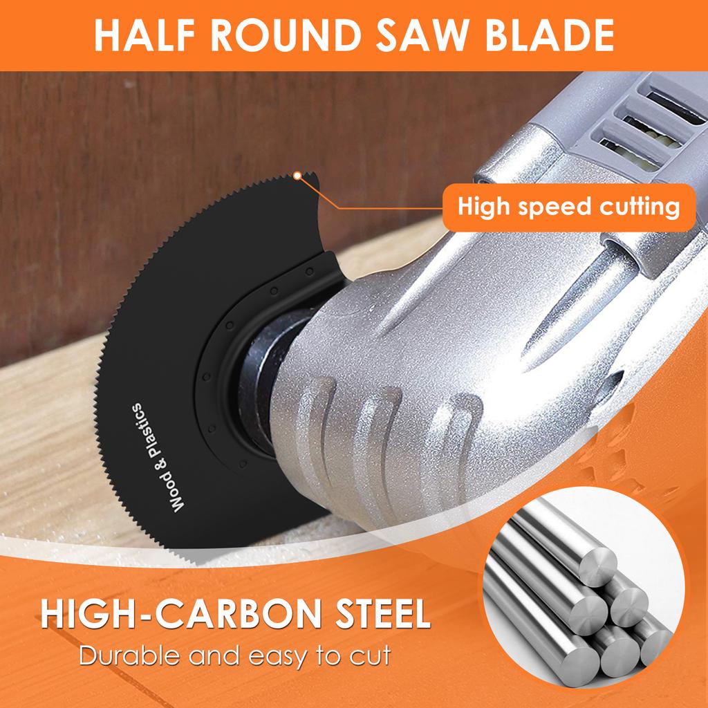 Multi Tools Blades Oscillating Saw Blade High Carbon Steel Multi-Function Semicircle Straight Renovator Cutter Blade Wood Cuttin