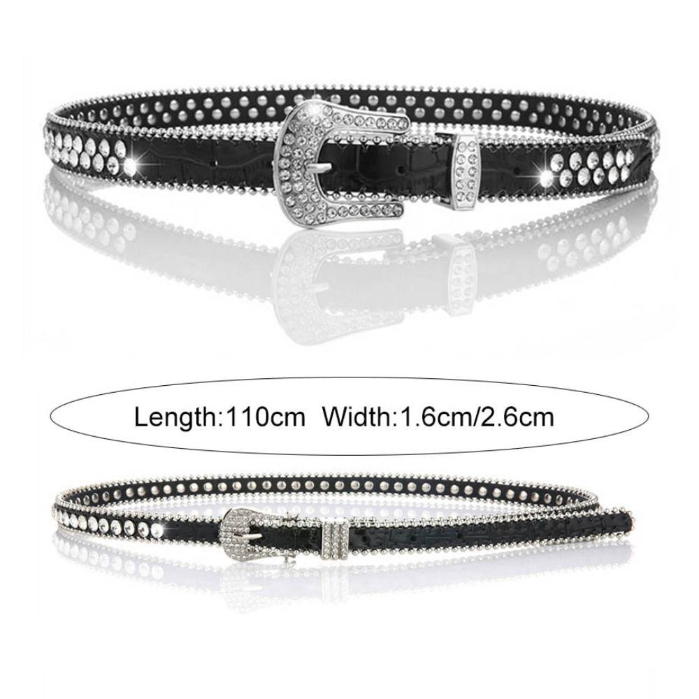 Glitter Rhinestone Belt Bling Crystal Waist Belt Fashion Waistband  Women