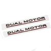1X Auto Buchstabenaufkleber Modifikationsschild Aufkleber Doppelmotor ABS Dekoration Abzeichen Emblem Auto Zubehör Für Tesla 3 Und X S SP85D