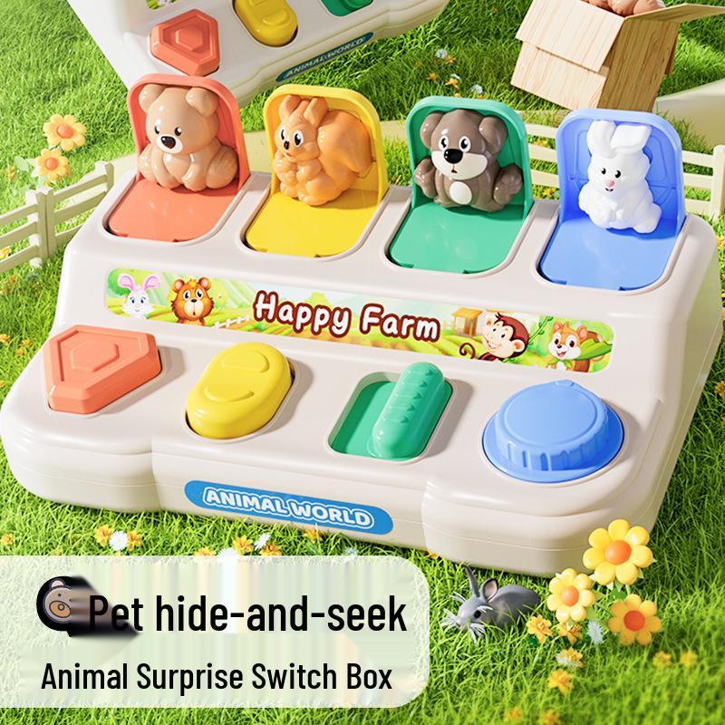 Children's Cognitive Hide-and-Seek Switch Box: Early Education Toy for Finger Flexibility and Safety
