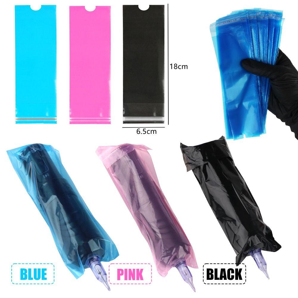 100Pcs Disposable Tattoo Machine Protection Bags Plastic Dustproof Cover