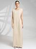 M269# Muslim Women's Sleeveless Abaya Base Layer Vest Dress - Loose, Casual, Long
