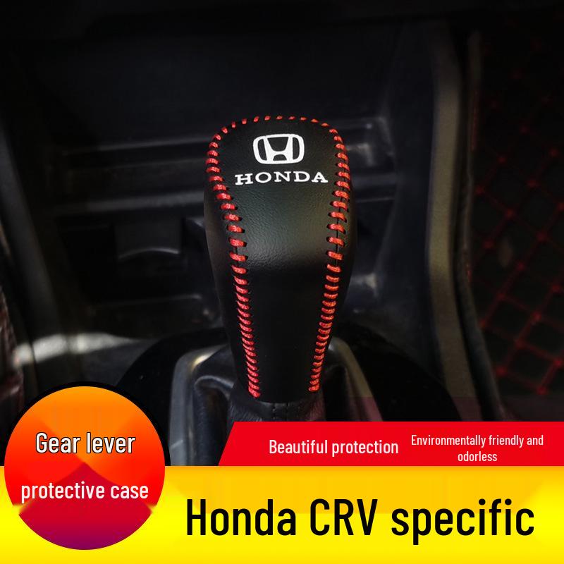 Honda CR-V 2007-2024 Schaltknaufabdeckung, Leder-Schaltstockschutz, Nappa Modifizierte Dekoration