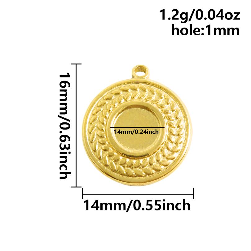 6 Stück Herz Quadrat Wassertropfen Oval Cabochon Basis Fassung Anhänger Edelstahl Charms Für Schmuckherstellung Großhandel DIY Materialien