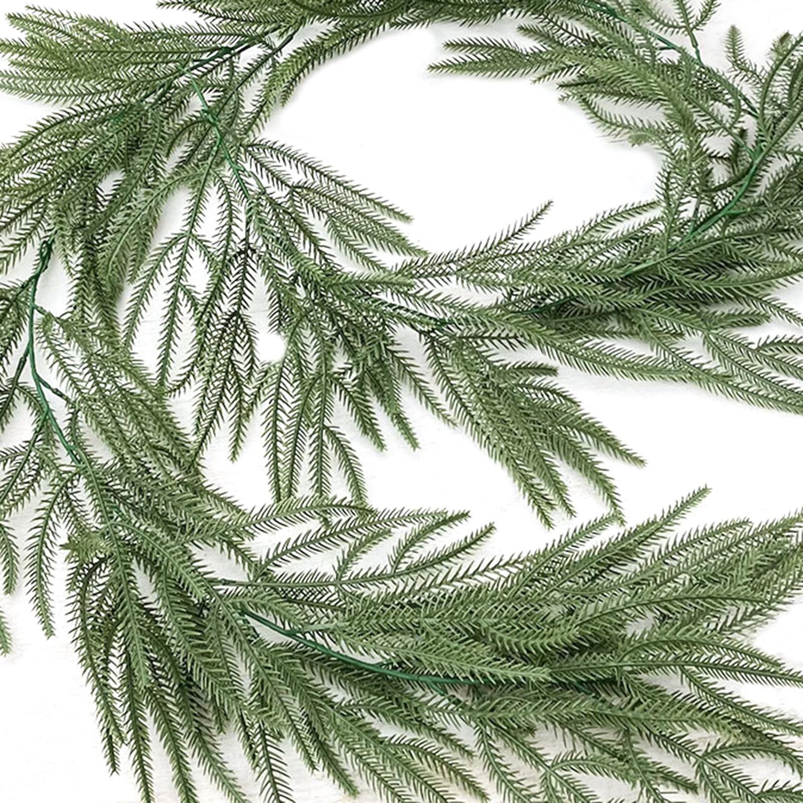 

200cm Artificial Plants Christmas Garland Wreath Xmas Home Party Wedding Decoration Pine Tree Rattan Hanging Ornament For Home 200cm