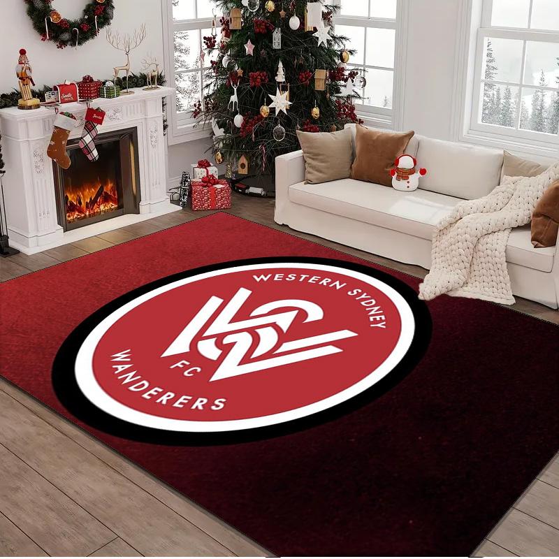 1PC rug Western Sydney Wanderers Fc Carpet, Chair Rug,Area Rug for Office Bedroom living rooms bedroom, Doormat decor Christmas fan gifts