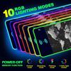 AIMSA Wireless Charging RGB Gaming Mouse Pad 15W, Extended LED Desk Mat Protector 800x300x4MM, 14 Light Modes Extra Large Mousepad Non-Slip Rubber
