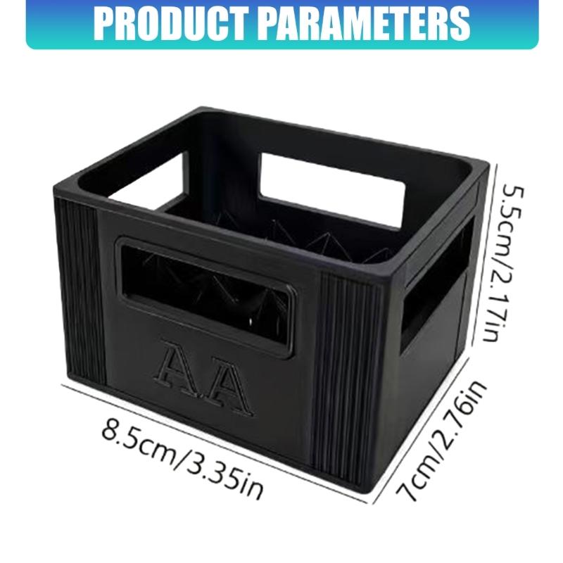 Battery Storage Box Beer Crate Type Battery Organiser With Stackable Design Stores 20 2A Or 30 3A Batteries Box