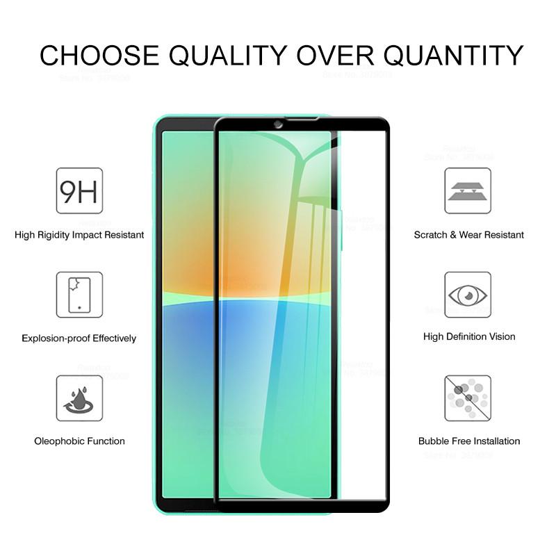 For Sony Xperia 1 5 10 II III IV V VI Glass Full Cover Screen Protector Tempered Glass