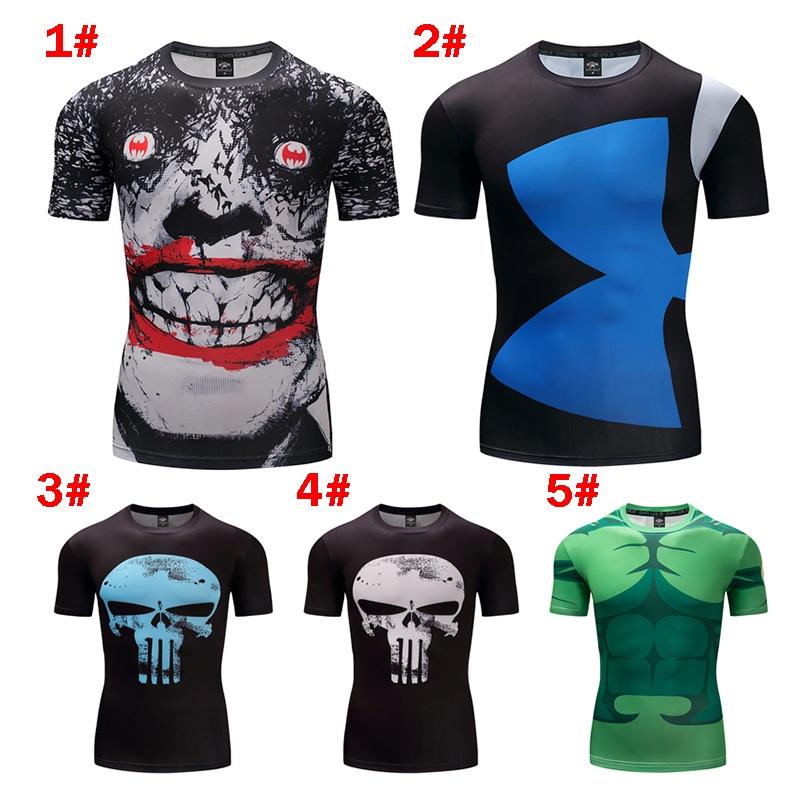 Costume Superhero Tshirt Short Sleeve Slim Fit Shirt Athletic Cycling Jersey