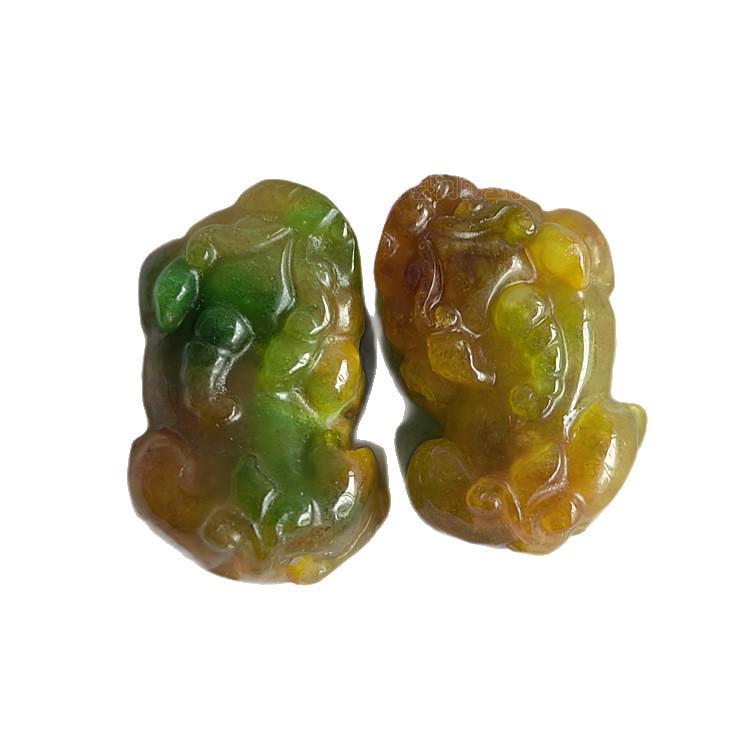 Gelbgrüner Jade Bashan Cui Pixiu Anhänger Armband Zubehör