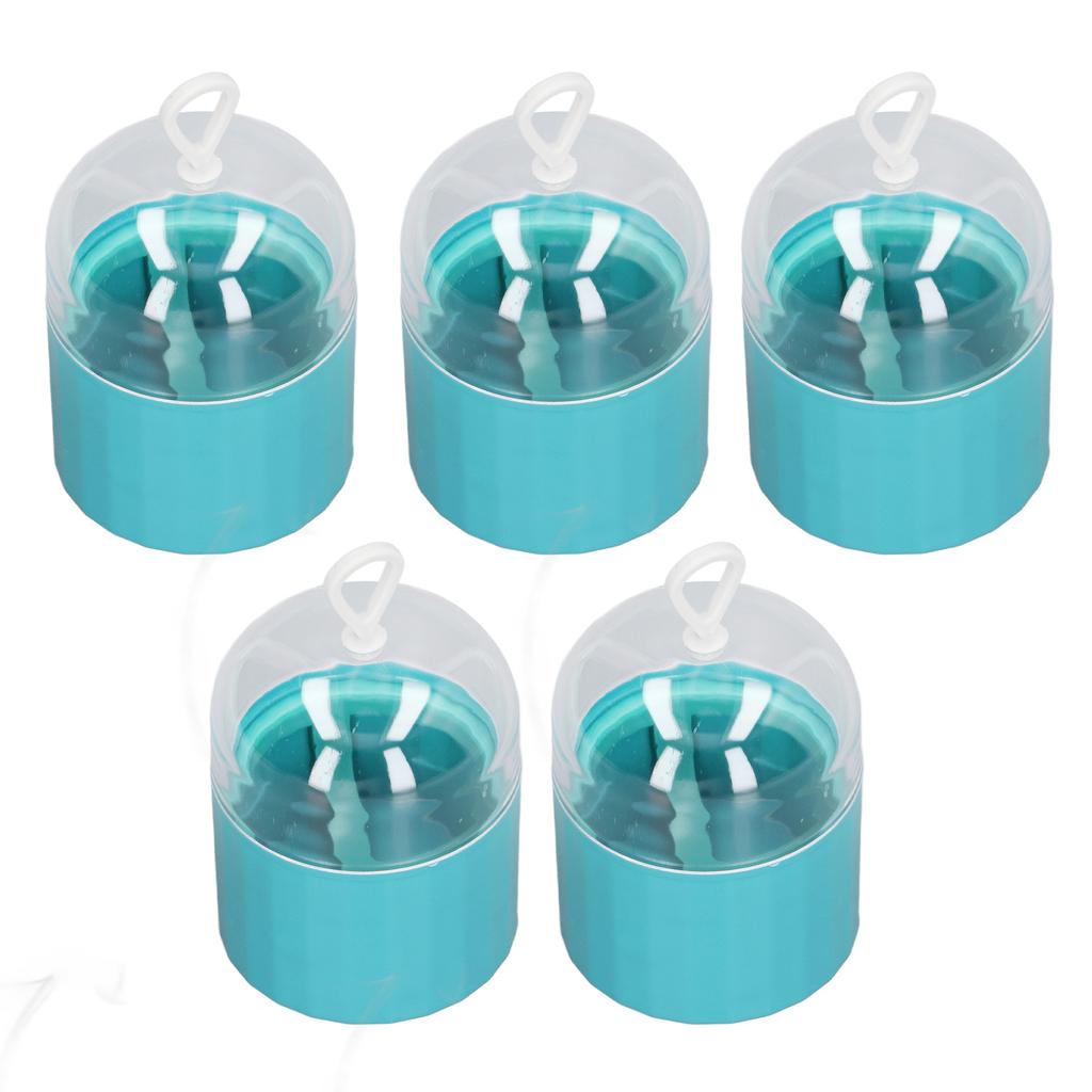 5pcs Makeup Sponge Box Portable Dustproof Waterproof Beauty Sponge Storage Box with Holders for Women Girls