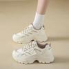 Korean Version 2025 Spring and Autumn New Dad Shoes Round Head Lace-up Fashion Color Matching Muffin Bottom Mesh Baida Sports Shoes