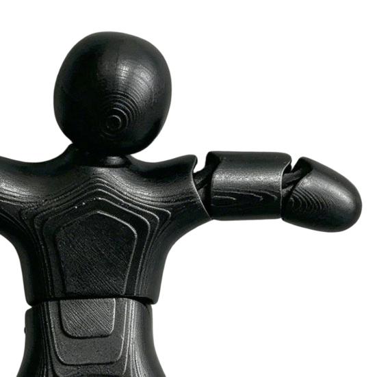Small Robot Desk Toy 3D Printed Articulated Figure, Movable Joints Figurine, Compact Decompression Office Fidget for Kids Adults, Stress Relief