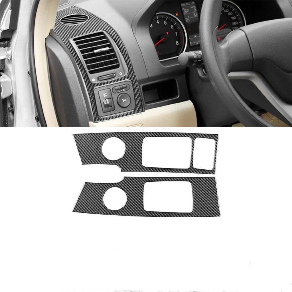 Decorație panou de evacuare a aerului lateral pentru Honda pentru CRV CR-V 2007 2008 2009 2010 2011 Accesorii interioare auto Aspect fibră de carbon