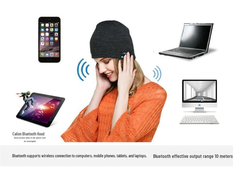 Wireless Bluetooth Headphone Beanie: Warm, Knitted, Removable, Washable, and Perfect for Calls & Music