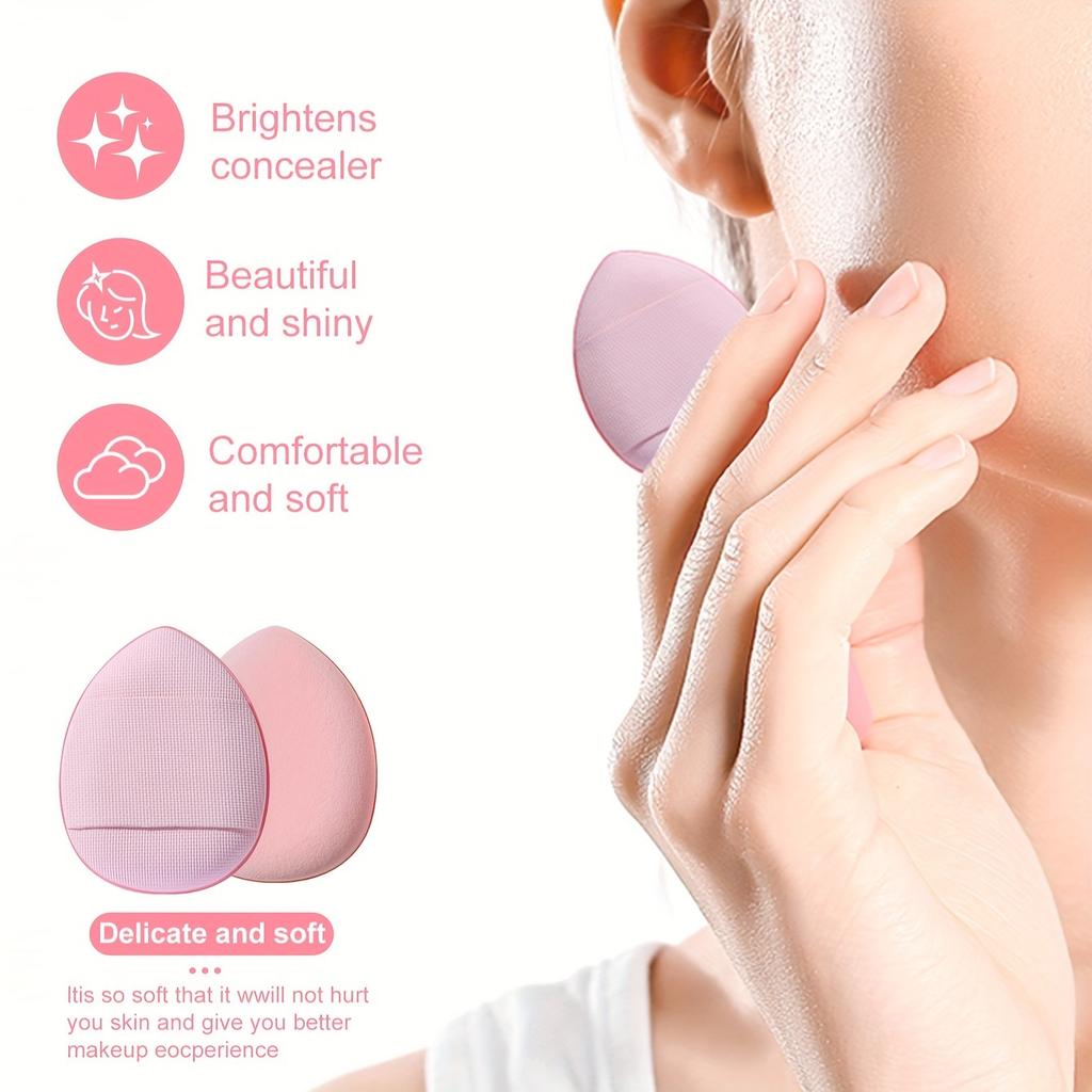 50pcs Finger Puff Makeup Puff, ,Suitable For Foundation, Concealer, Eye Shadow,Beauty Makeup Tools