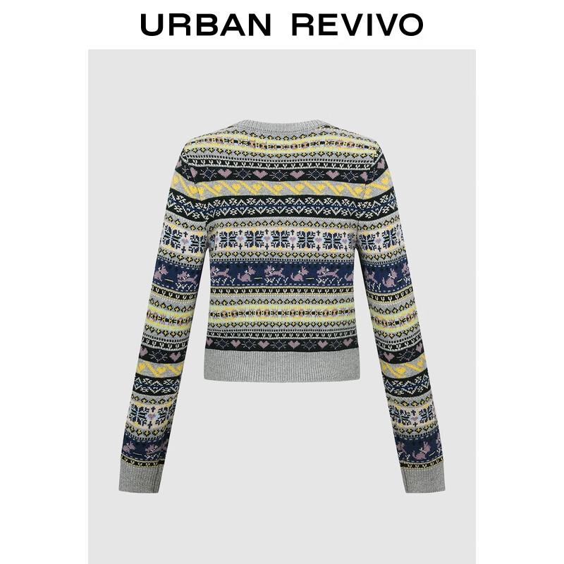 UR Women s Retro Fair Isle Jacquard Knit Cardigan M