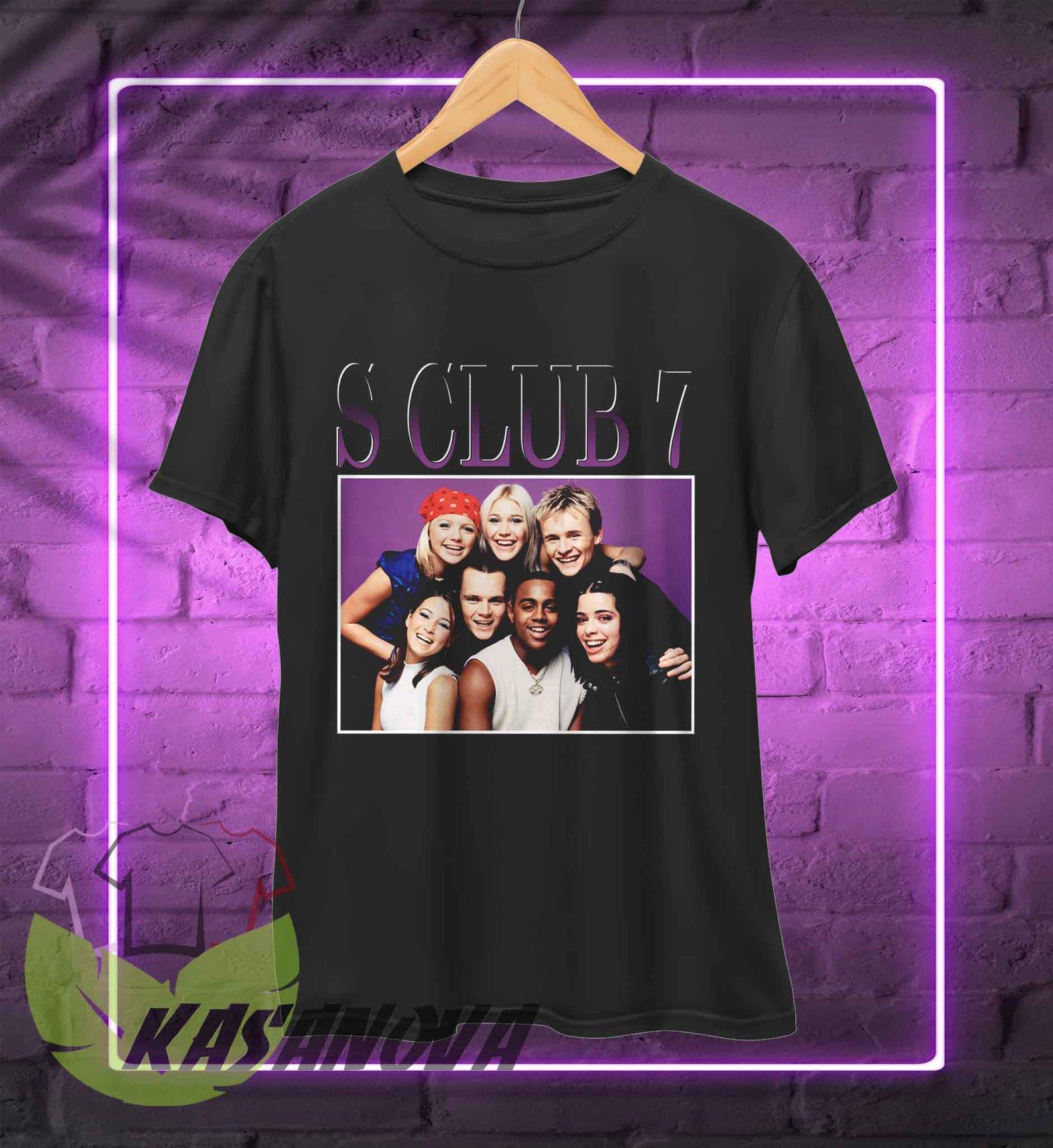 S Club 7 T-Shirt, 90s Retro Pop Dance Group Music Merch Shirt, SweaT-Shirts M