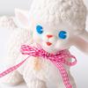 Sheep Toy Adorable Well Crafted Vivid Appearance Pink Ribbon Bow Lamb Decor for Bedroom