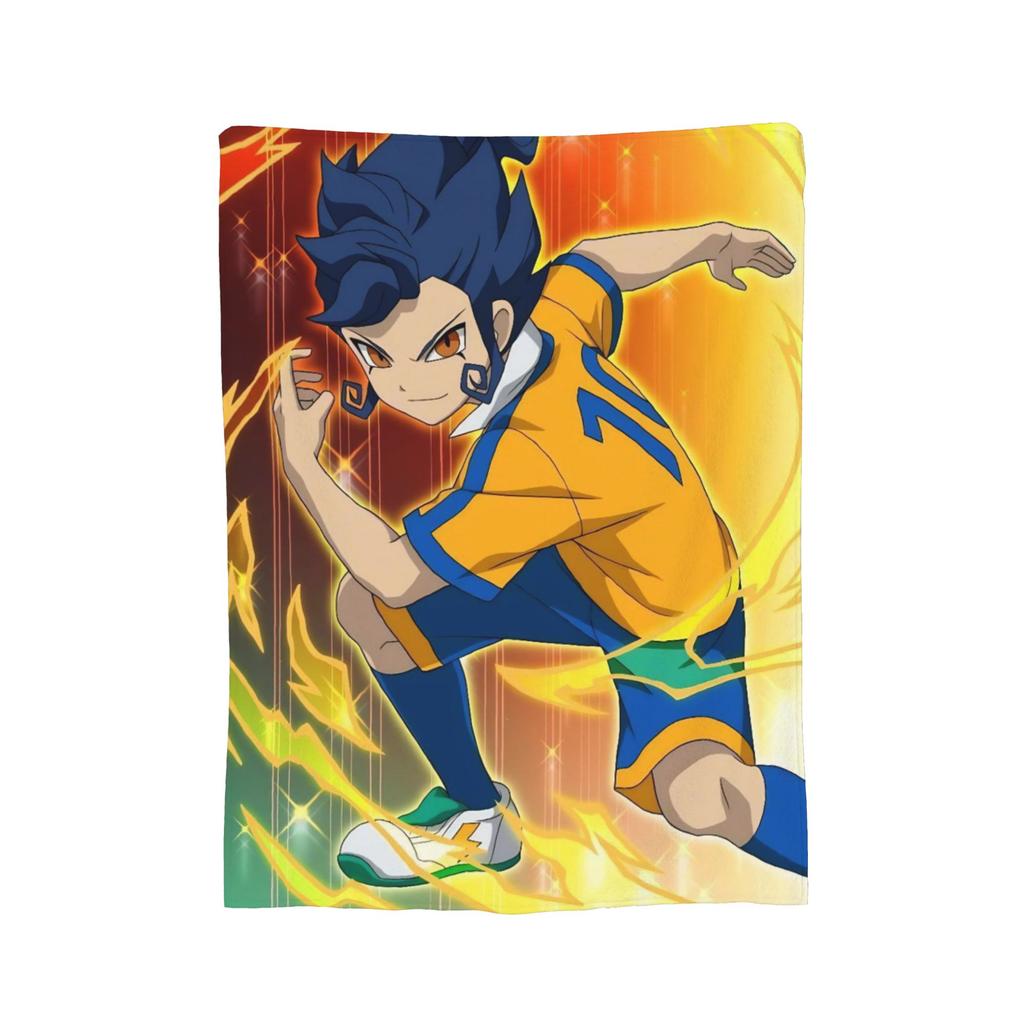 Anime Axel Blaze Inazuma Eleven Blanket Fleece All Season  Portable Super Warm Throw Blanket for Home Couch Plush Thin Quilt