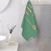 Art Deco Design In Green Soft Face Towel Quick Dry Pool Bath Cotton Towels Absorbent Quick
