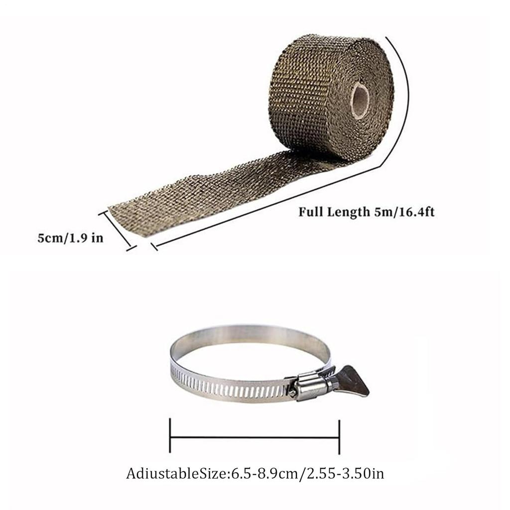 Pipe Wrap Tape Chimney Scald Protection ,Removable Protective Pipe Wrap Tape for Electrical Wire, Heater, Fireplace, Exhaust Tube, Furnace