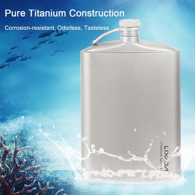 Leakproof Titanium Flask Alcohol Whisky Wine Flask for Outdoor Camping Backpacking Travel