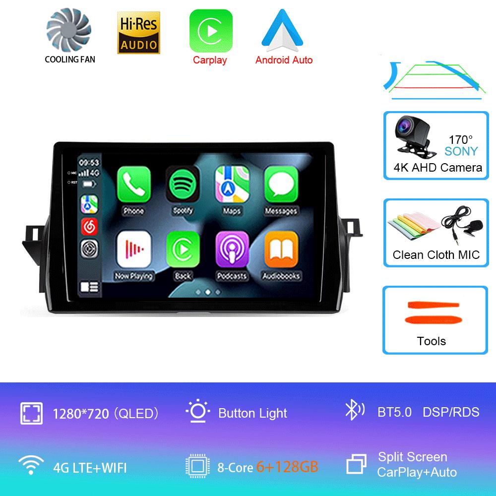 Car Radio Android 14 Carplay Auto For Toyota Camry VIII 8 XV70 2020-2021 Multimedia Video Player Navigation GPS Stereo Head Unit