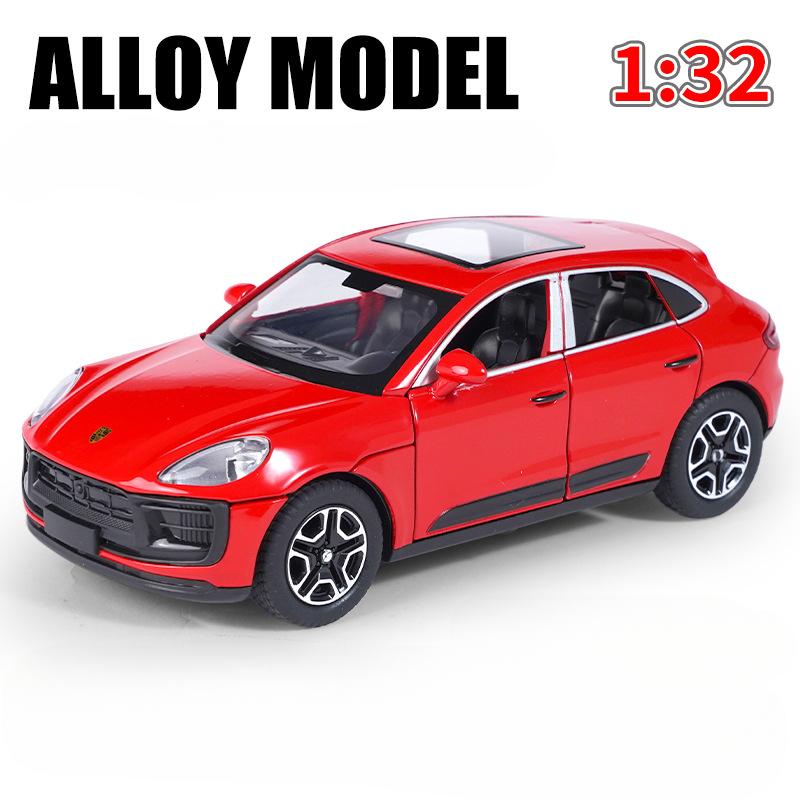 1/32 Macan T SUV Car Model Zinc Alloy Diecast Simulation Toy with Sound Light Pull Back Collecte Decorates Gift for Boy Birthday