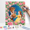 Disney Beauty and the Beast rose oil paint by numbers painting kit handmade diy home decoration gift