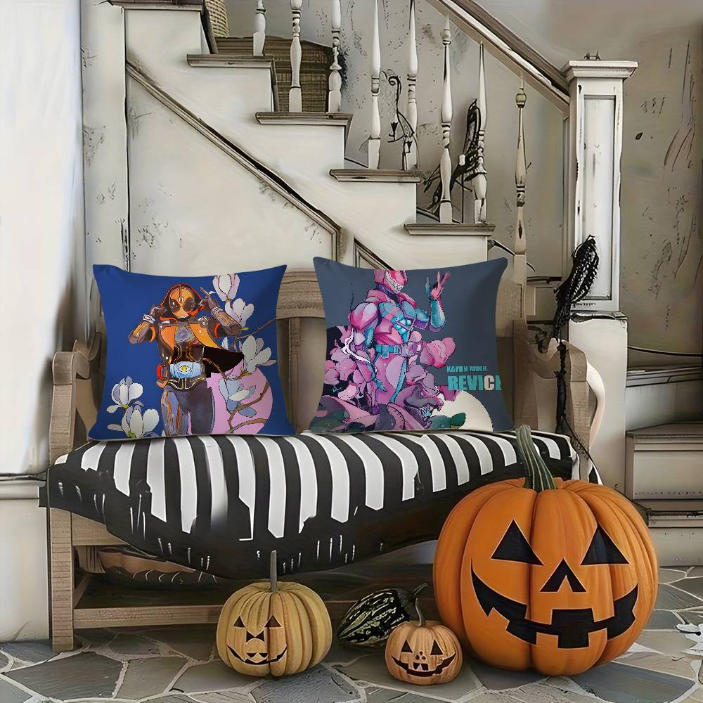 Hot-blooded Anime K-Kamen RiderS Pillow Case Soft Plush Fabric Double Sided Print Decorative Home Living Room Gift Cushion Cover