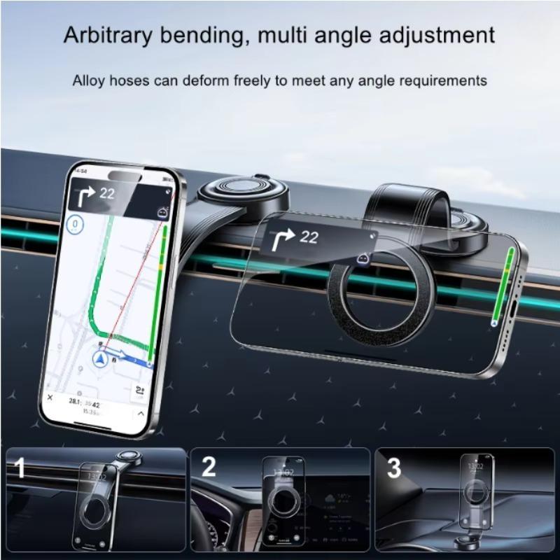 For Magsafe Magnetic Car Phone Holder Stand Car Mount Support GPS Mobile Bracket in Car for IPhone 16 17 Samsung Xiaomi