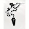 1pc Gothic Y2K Style Beaded Necklace with Bat & Red Cross Pendant - Black Beads, Copper Accents, Perfect for Parties, Graduations, and Travel, Gothic
