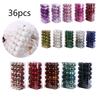 36-Piece 4cm Irregular Christmas Ball Ornament Set for Tree Decoration
