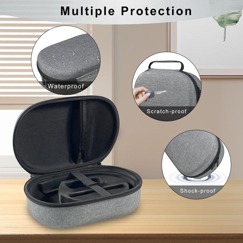 Hard Carrying Case for Apple Vision Pro VR Headset - Compatible with Battery & Charger Accessories, Handheld Design Storage Case