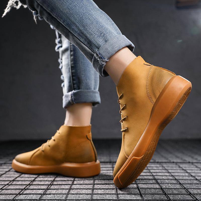 Stivali invernali in pelliccia calda da uomo Moda Calzature a suola spessa Classici Scarpe da ginnastica in pelle Mocassini rétro da lavoro e appuntamenti Stivali formali da esterno