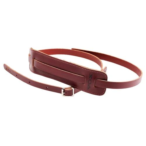 

VOX 60 s Vintage Leather Guitar Strap MM25-BRG Red