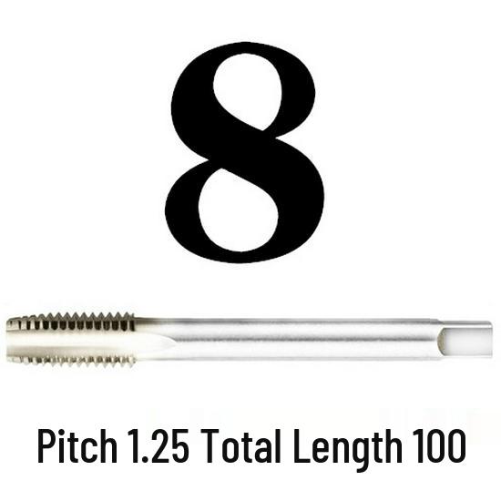Extended Shank Fine Thread Tap for Hand and Machine Use, Non-standard Sizes M4-M24